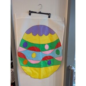 EASTER EGG SPRING APPLIQUE LARGE YARD FLAG